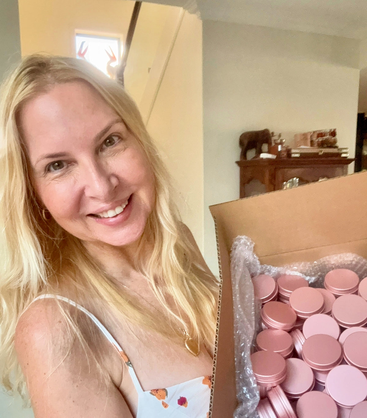 Existing Soft Skin brand photograph with handmade skincare tins