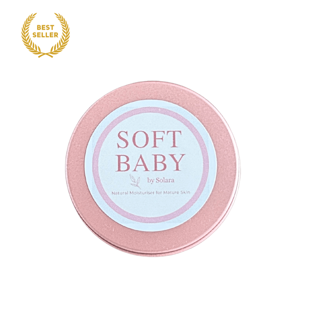 Soft Baby Moisturising Balm tin with spatula