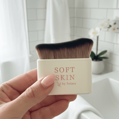 Hand holding the Soft Skin Miracle Brush