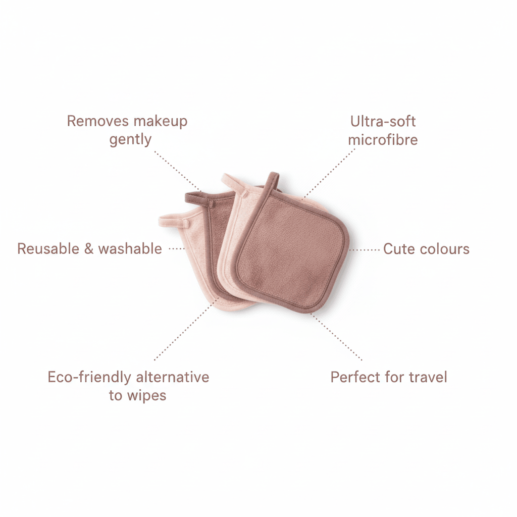 Benefits graphic for Mini Softie facial cloth pack of 5