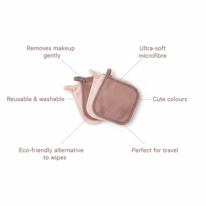 Benefits graphic for Mini Softie facial cloth pack of 5