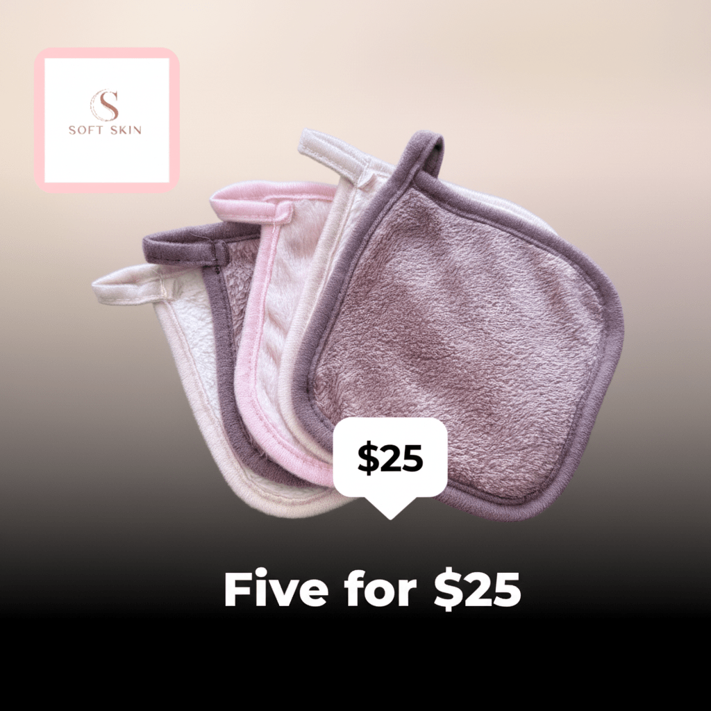 Mini Softie facial cloth pack of 5 offer graphic