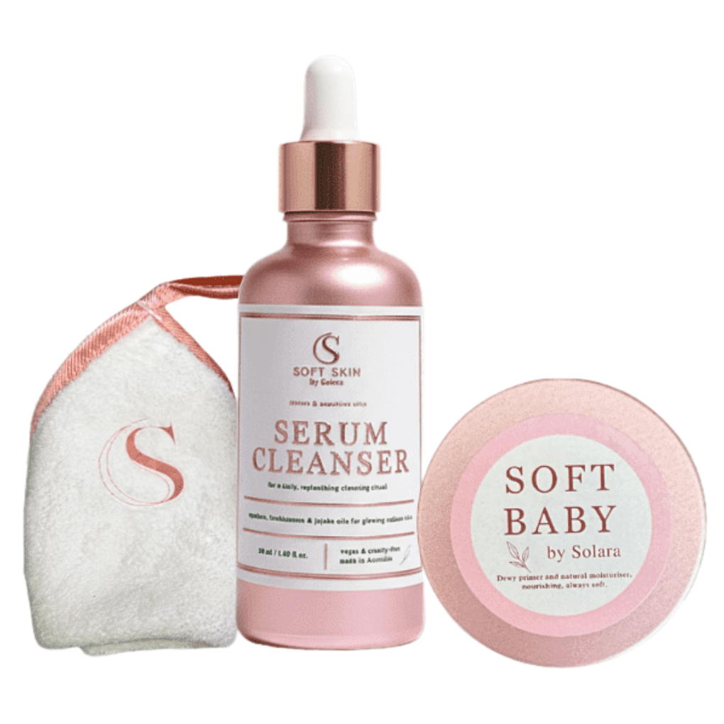 Soft Skin Essential Box with cleanser balm and facecloth